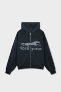 GARN LOWERCASE ZIP BLACK