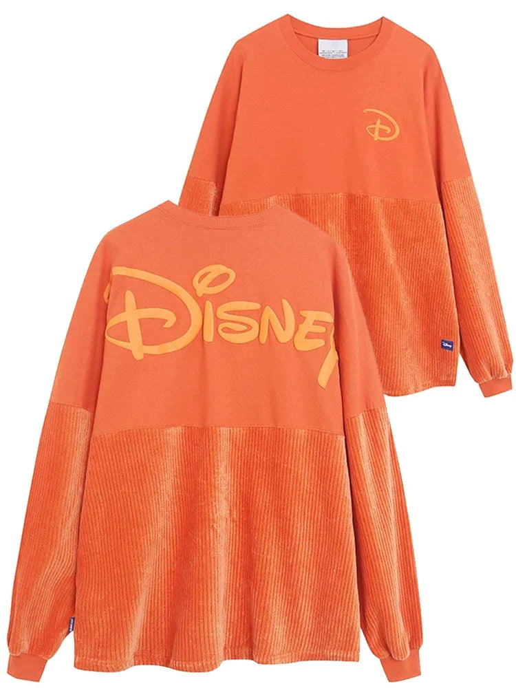 Cartoon Print Embroidery Flares Pearl Pink Sweatshirt Sweet Women Long Sleeve Loose Jumper Tops Female