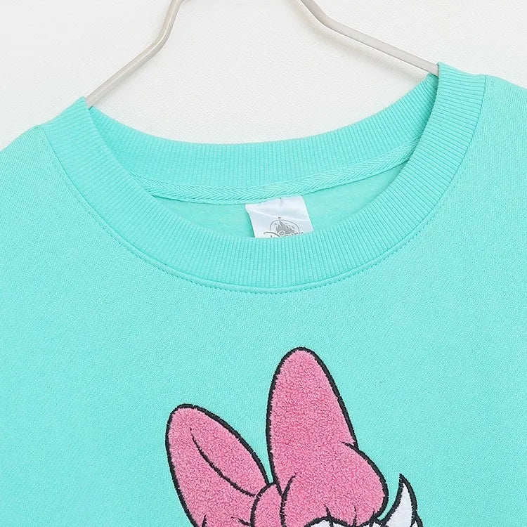 Sweatshirt Mickey Mouse Daisy Duck Cartoon Print Embroidery Women Pullover Fleece Tee Jumper Tops