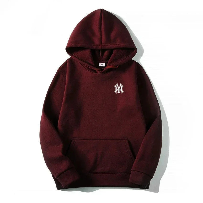 Men's and Women's Casual Fashion Trend Fleece Hooded Hoodies Spring Fall Outdoor Sweatshirt Popular Font Print Pullovers Coat