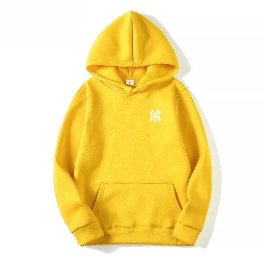 Men's and Women's Casual Fashion Trend Fleece Hooded Hoodies Spring Fall Outdoor Sweatshirt Popular Font Print Pullovers Coat