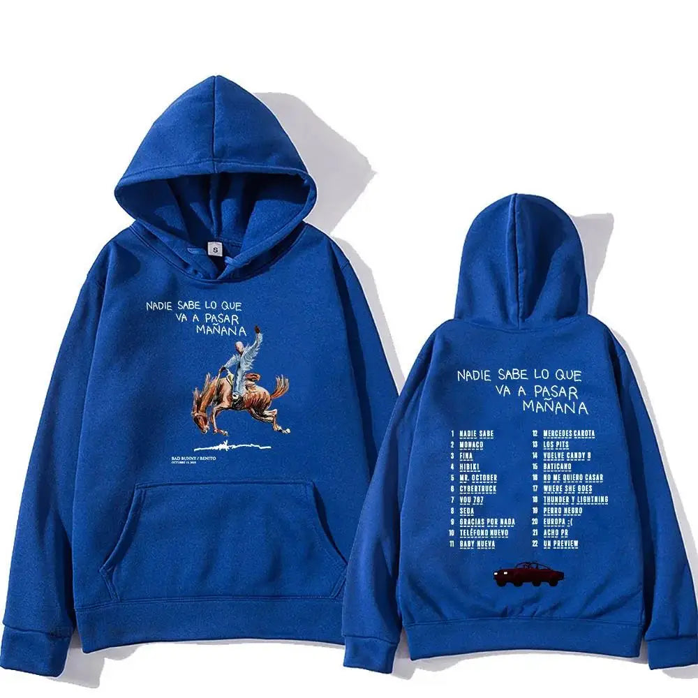 Hoodies Men/Women Clothing Sudaderas Album Nadie Sabe Lo Que Va Pasar Manana Sweatshirts Long Sleeve Autumn Hoody