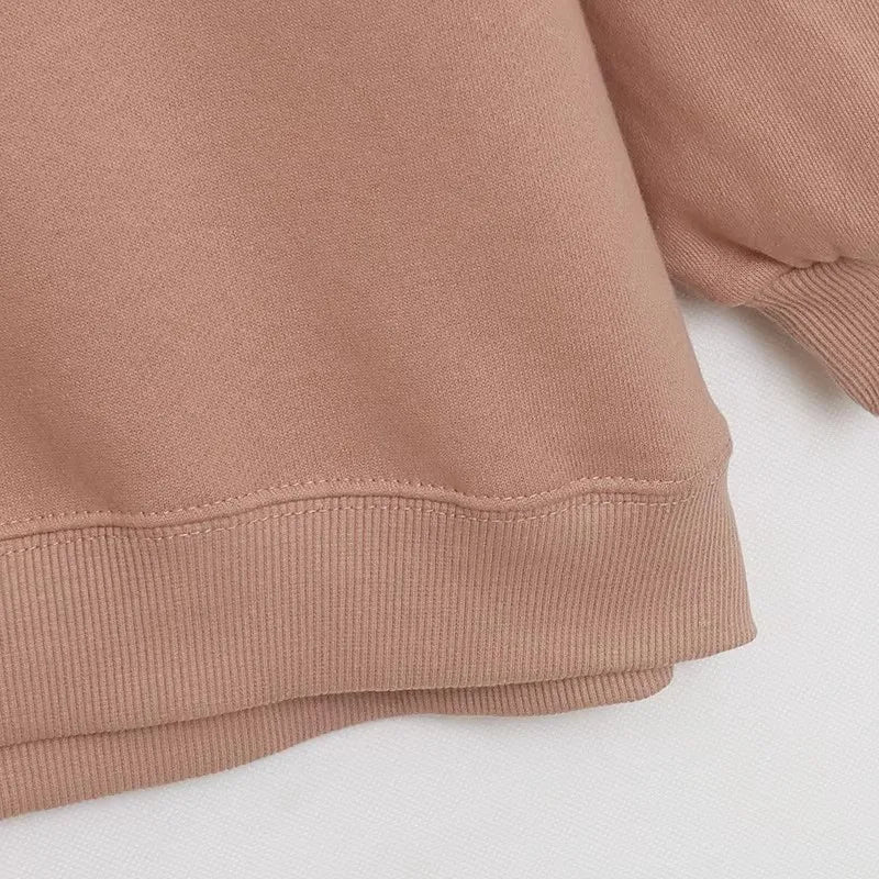 Mouse Chip An' Dale Cartoon Print Embroidery Fleece Sweatshirt New Women O-Neck Pullover Jumper Tops