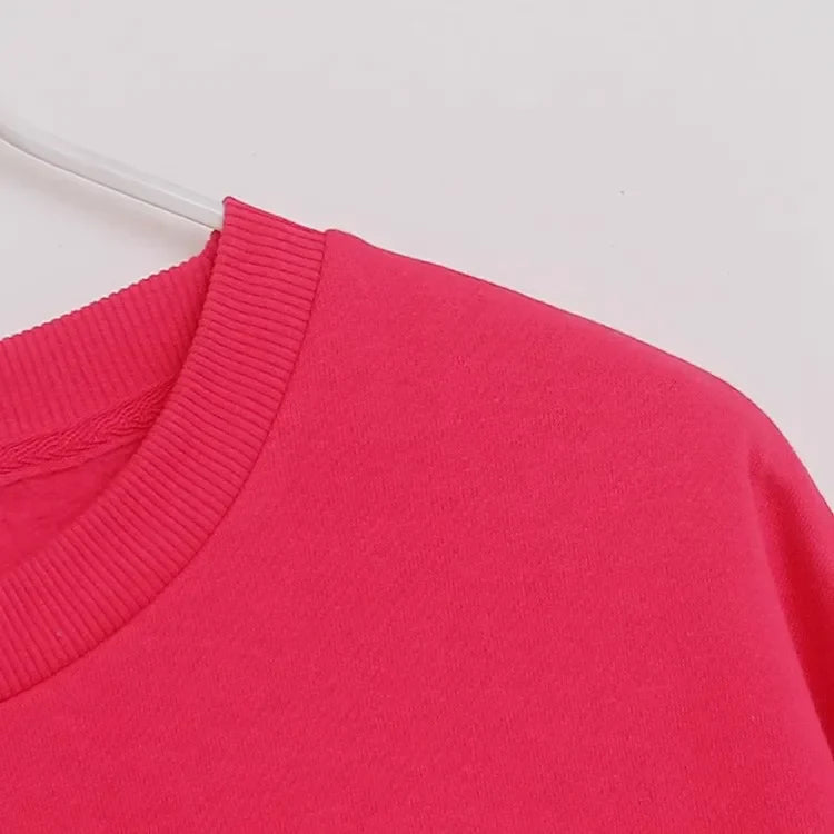 Mickey Mouse Letter Embroidery Sweatshirt New Women Long Sleeve O-Neck Pullover Jumper Tops