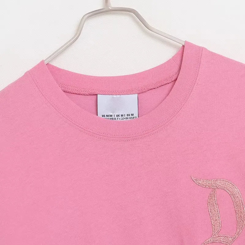Cartoon Print Embroidery Flares Pearl Pink Sweatshirt Sweet Women Long Sleeve Loose Jumper Tops Female