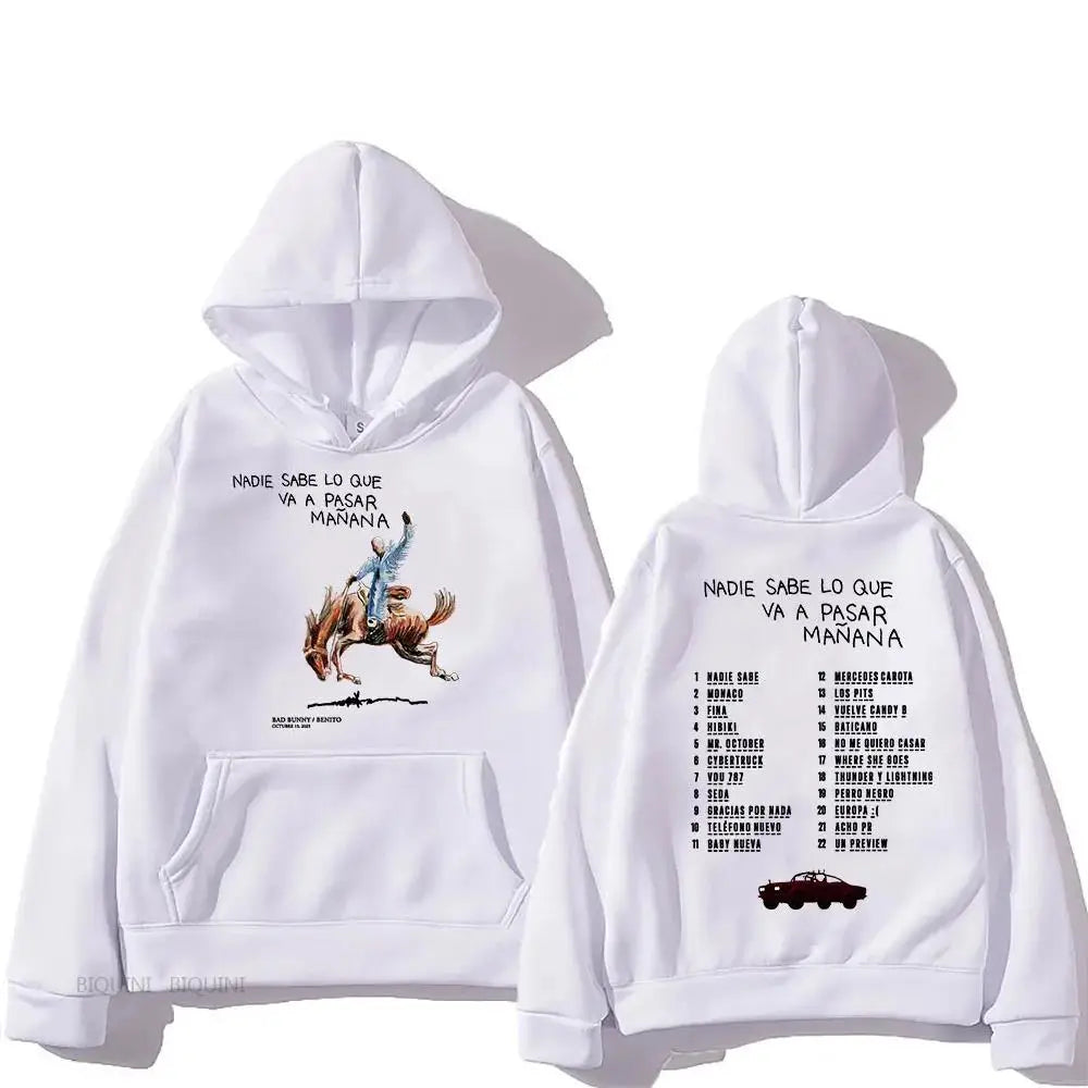 Hoodies Men/Women Clothing Sudaderas Album Nadie Sabe Lo Que Va Pasar Manana Sweatshirts Long Sleeve Autumn Hoody