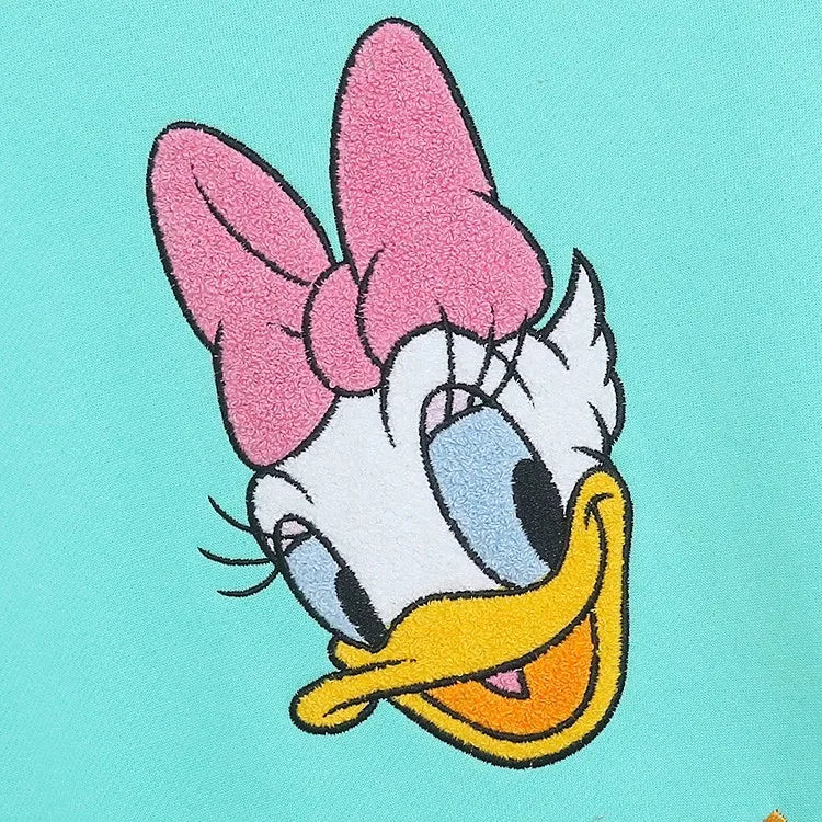 Sweatshirt Mickey Mouse Daisy Duck Cartoon Print Embroidery Women Pullover Fleece Tee Jumper Tops