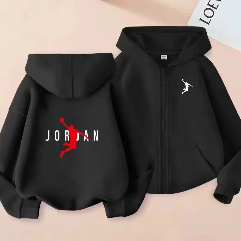 Children's Zipper Clothing Style Basketball Sweatshirt Fashion Idol star Coat Boys Girls 3-13 Yrs Hoodies Sports Casual Cardigan