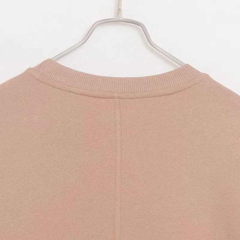 Mouse Chip An' Dale Cartoon Print Embroidery Fleece Sweatshirt New Women O-Neck Pullover Jumper Tops