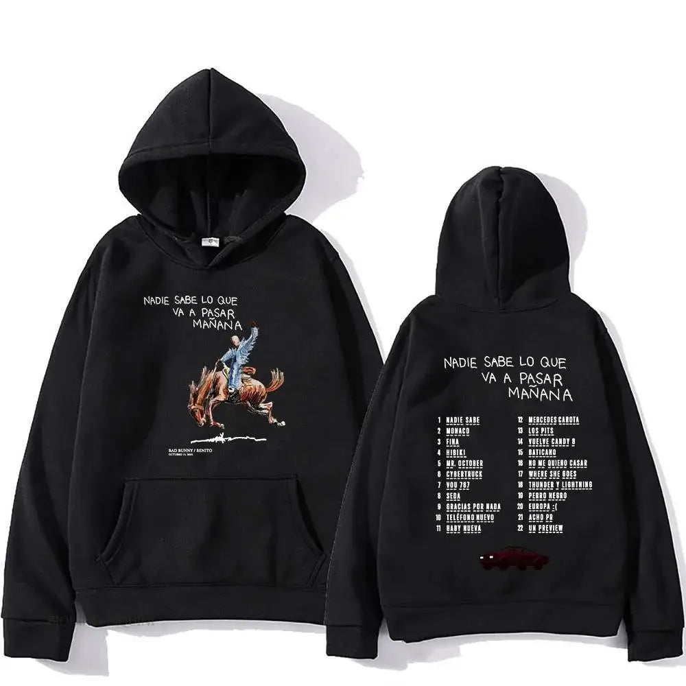 Hoodies Men/Women Clothing Sudaderas Album Nadie Sabe Lo Que Va Pasar Manana Sweatshirts Long Sleeve Autumn Hoody