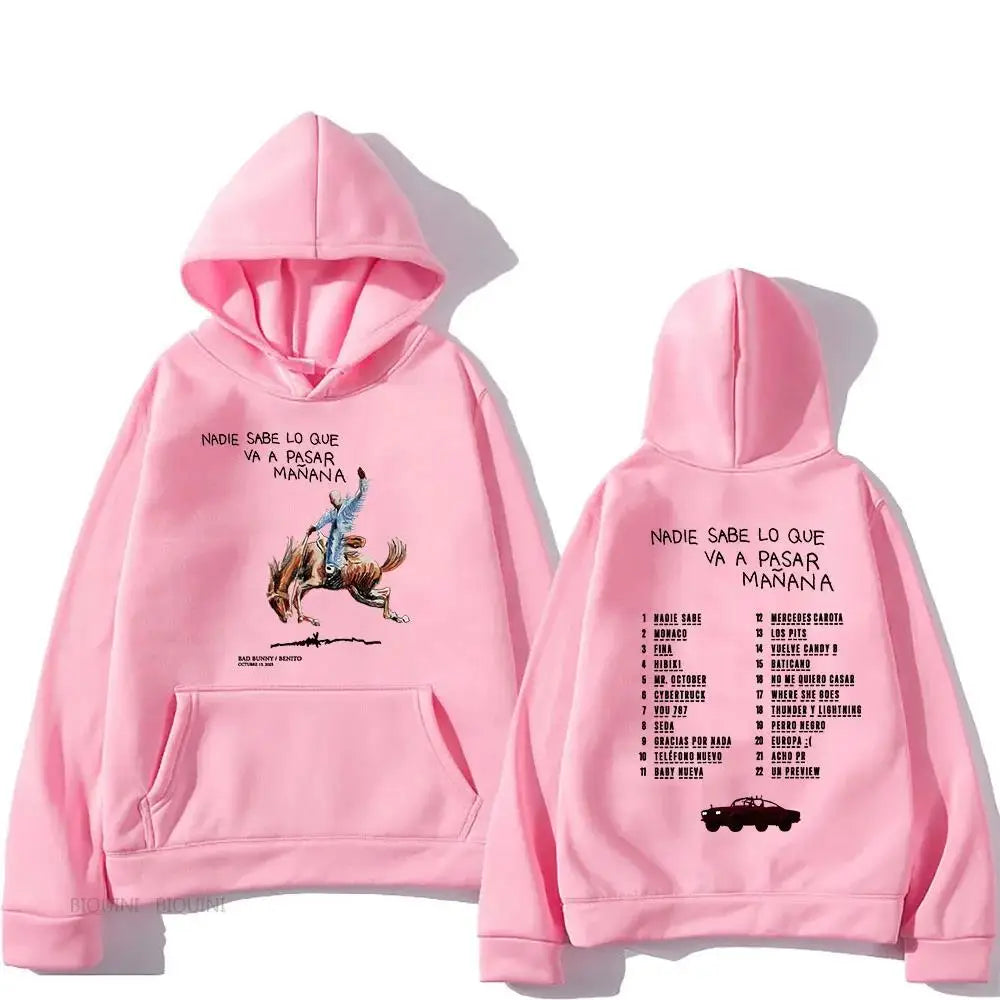 Hoodies Men/Women Clothing Sudaderas Album Nadie Sabe Lo Que Va Pasar Manana Sweatshirts Long Sleeve Autumn Hoody