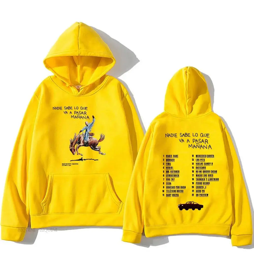 Hoodies Men/Women Clothing Sudaderas Album Nadie Sabe Lo Que Va Pasar Manana Sweatshirts Long Sleeve Autumn Hoody