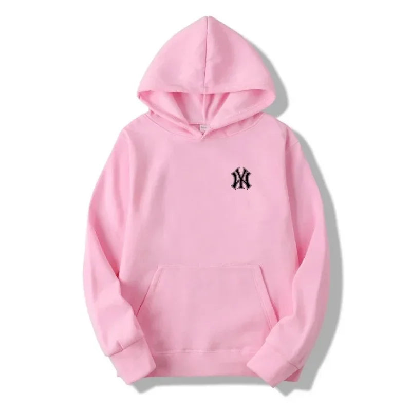 Men's and Women's Casual Fashion Trend Fleece Hooded Hoodies Spring Fall Outdoor Sweatshirt Popular Font Print Pullovers Coat