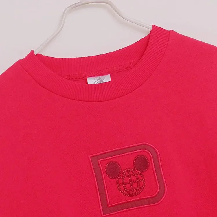 Mickey Mouse Letter Embroidery Sweatshirt New Women Long Sleeve O-Neck Pullover Jumper Tops