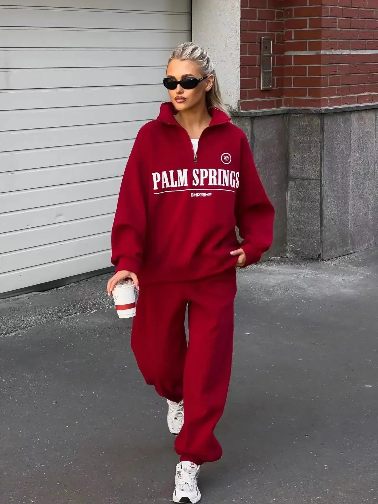 Spring Hoodies Women Letter Print Sweatshirt Hoodie Red Turtleneck Half Zipper Collar Pullover Tops K Pop Clothes Y2k
