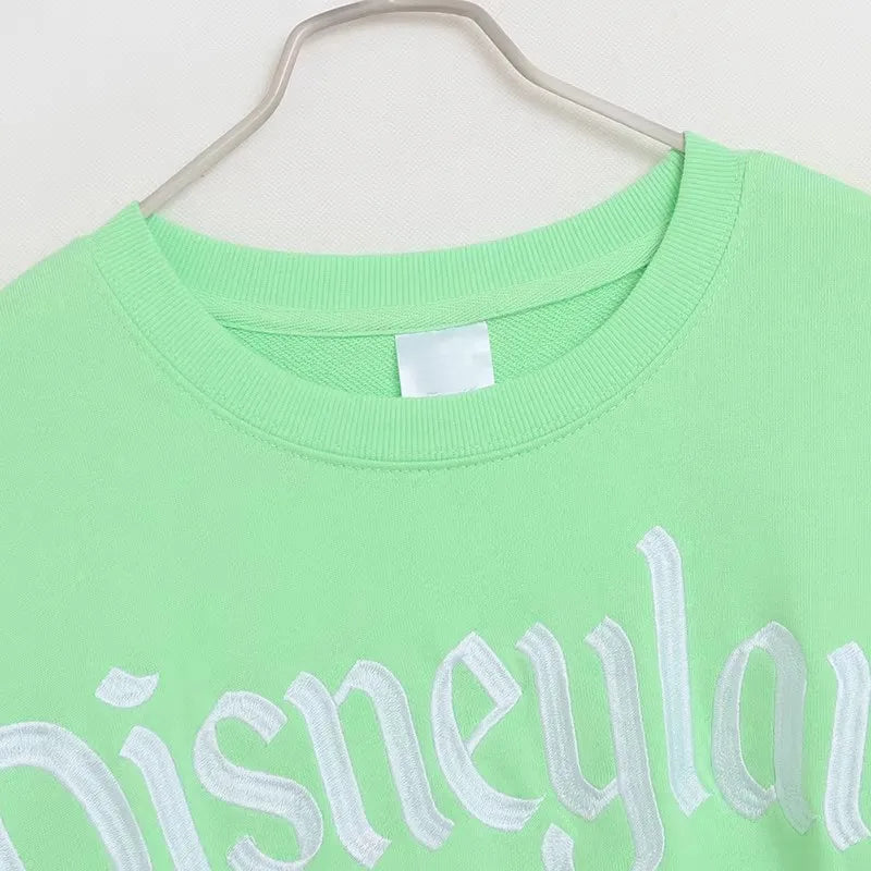 Embroidery Cartoon Print Sweatshirt Women Couple Long Sleeve Pullover Jumper Tops