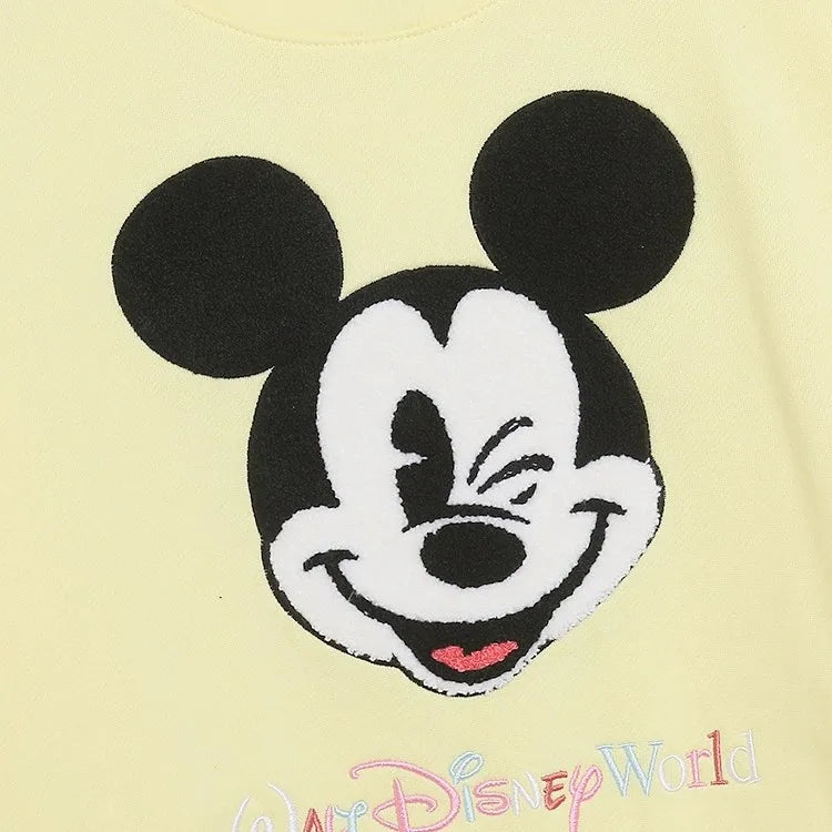 Sweatshirt Mickey Mouse Daisy Duck Cartoon Print Embroidery Women Pullover Fleece Tee Jumper Tops