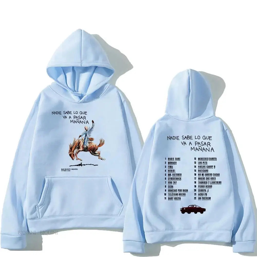 Hoodies Men/Women Clothing Sudaderas Album Nadie Sabe Lo Que Va Pasar Manana Sweatshirts Long Sleeve Autumn Hoody