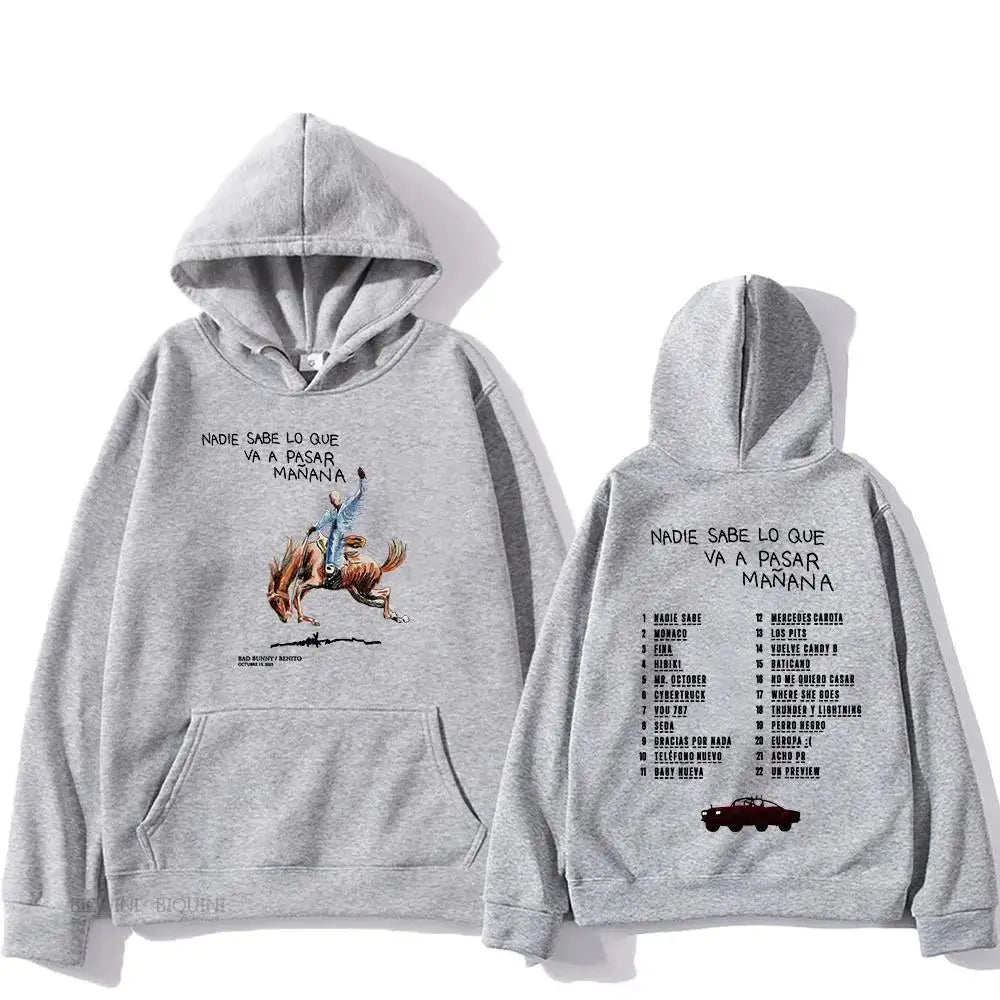 Hoodies Men/Women Clothing Sudaderas Album Nadie Sabe Lo Que Va Pasar Manana Sweatshirts Long Sleeve Autumn Hoody