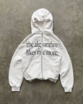Harajuku Retro Letter Printed Women Zipper Hoodie Casual White Loose Y2K Hoodies Comfortable Cotton Woman Clothing Sweatshirt