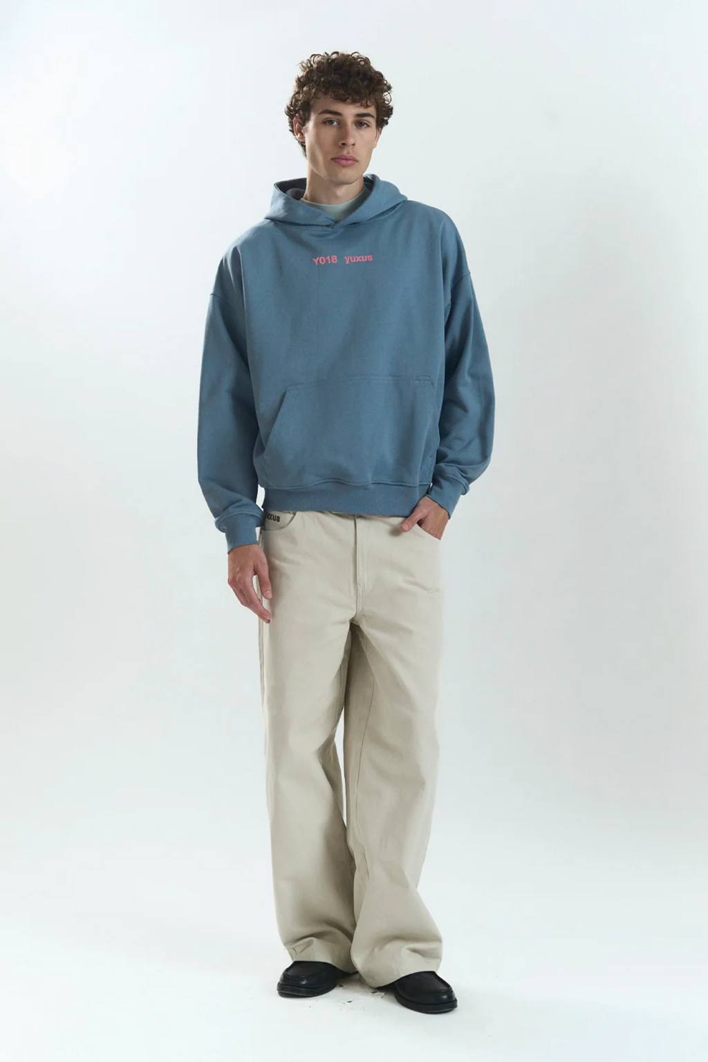 DAILY LOWERCASE HOODIE BLUE