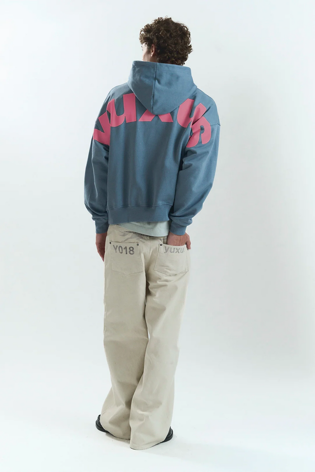 DAILY LOWERCASE HOODIE BLUE