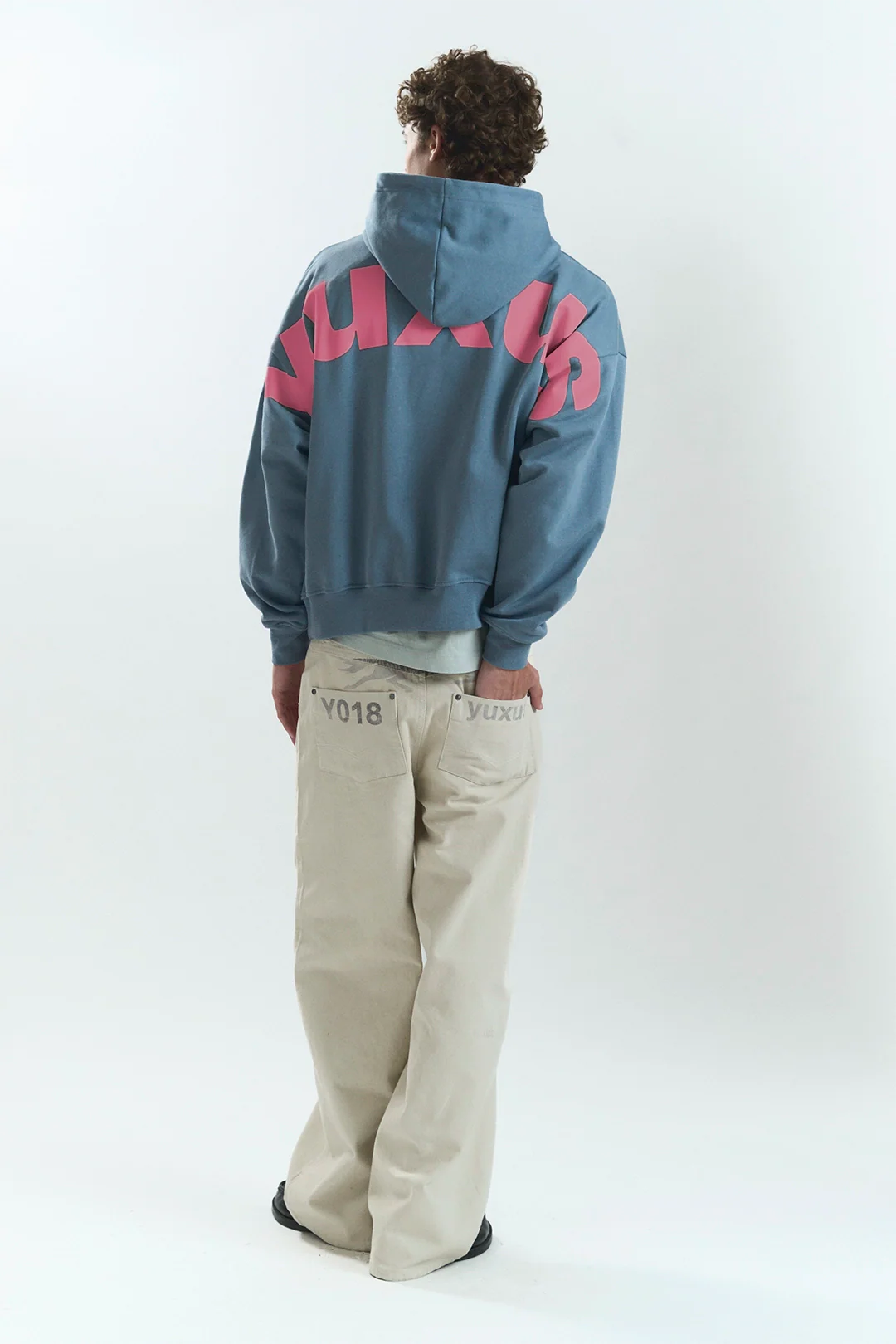 DAILY LOWERCASE HOODIE BLUE