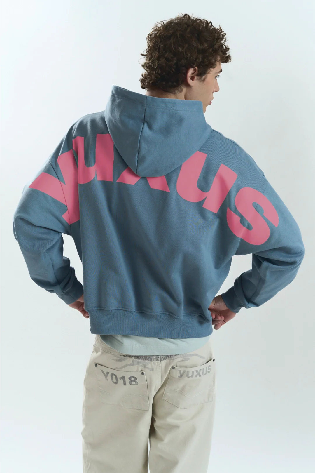 DAILY LOWERCASE HOODIE BLUE