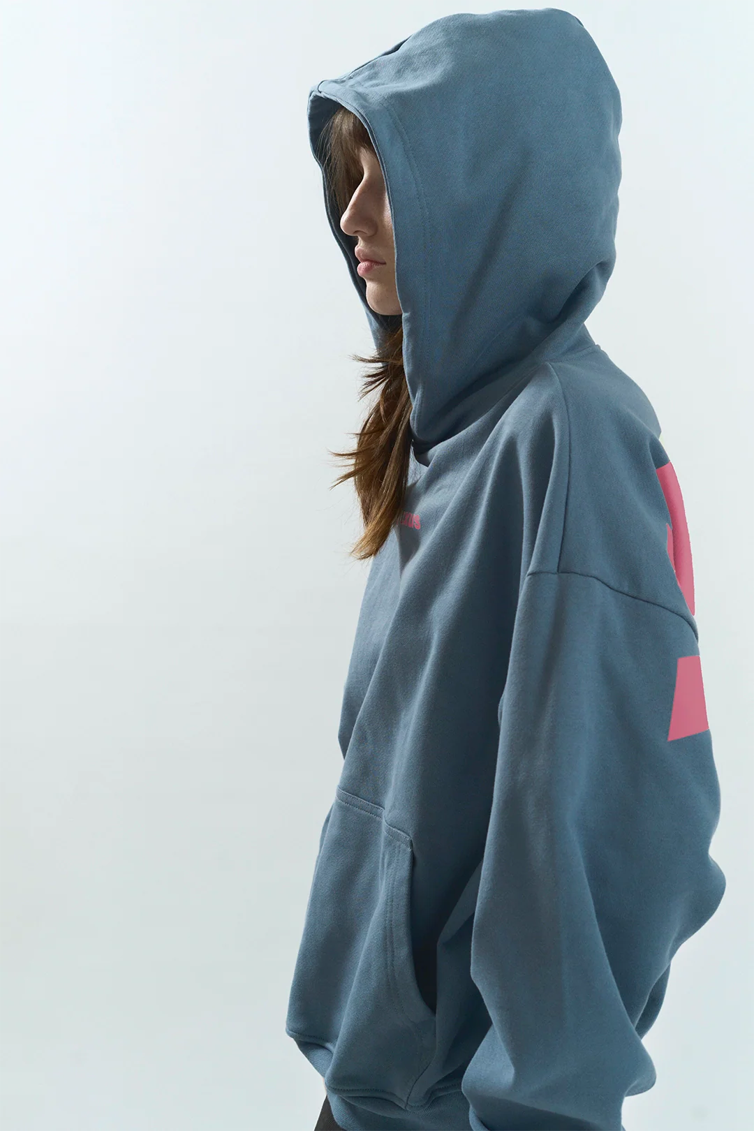 DAILY LOWERCASE HOODIE BLUE