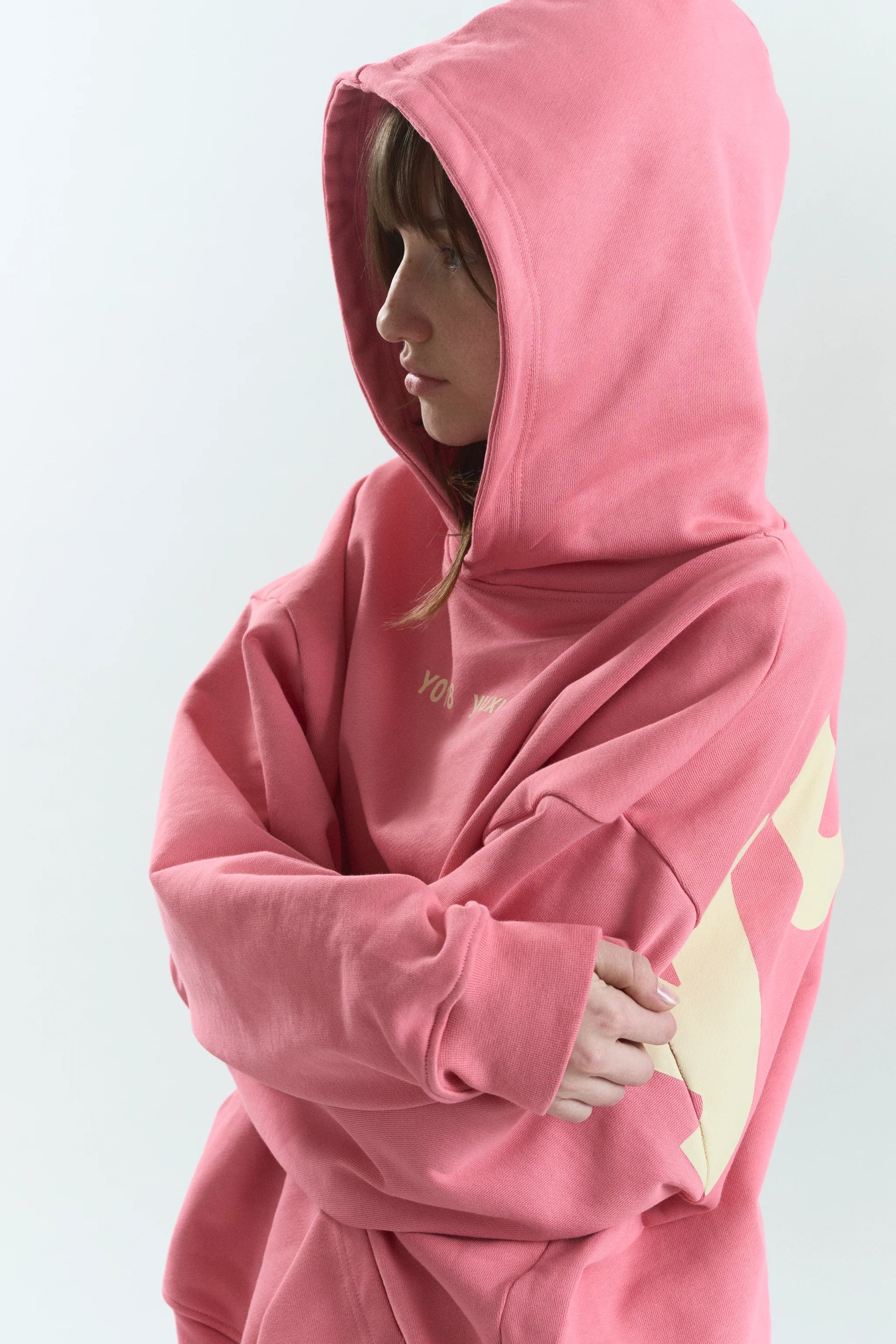 POW LOWERCASE HOODIE PINK