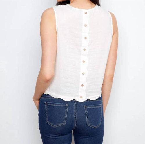 Charlie B - Sleeveless With Scalloped Edge Top