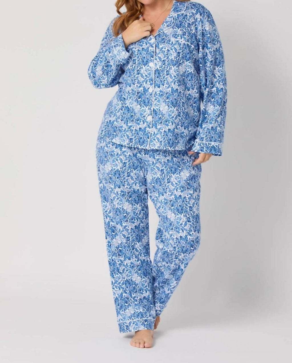 Bedhead Pjs - Long Sleeve Classic Stretch Jersey Pajama Set - Plus