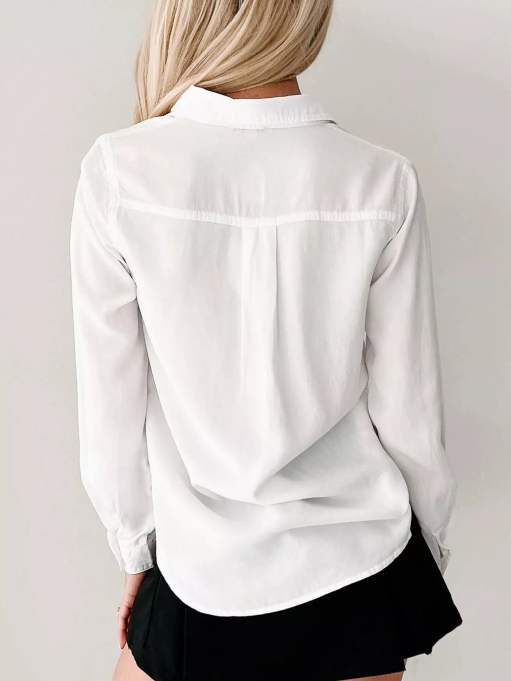 Button-Down Collared Neck Denim Shirt