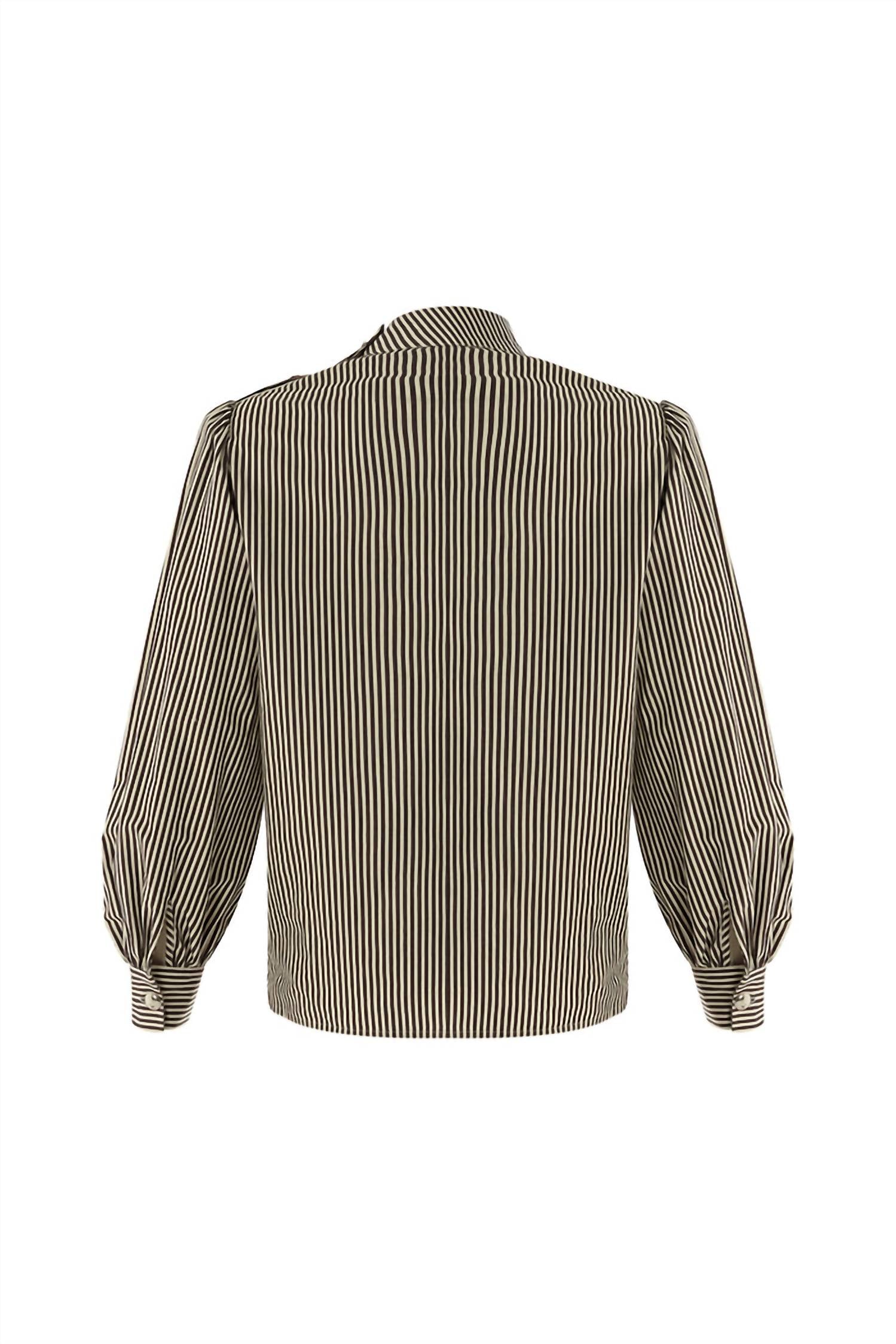 Exquise - High Neck Cotton Blouse