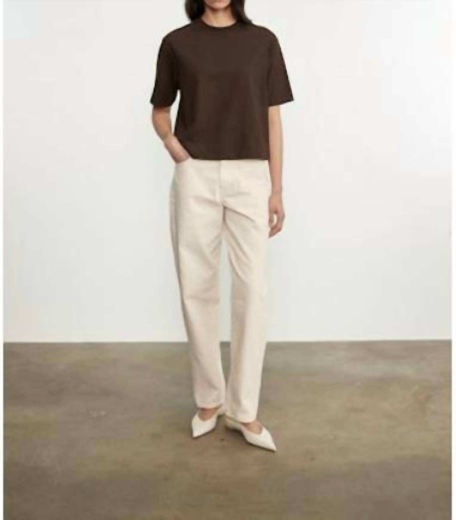 Enza Costa - Short Sleeve Supima Structured Tee