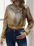 Zip Up Cropped Jacket