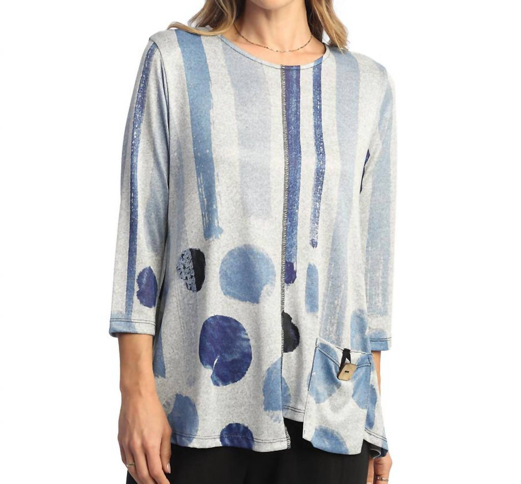Jess & Jane - Sandra Fine Knit Contrast Seam Top