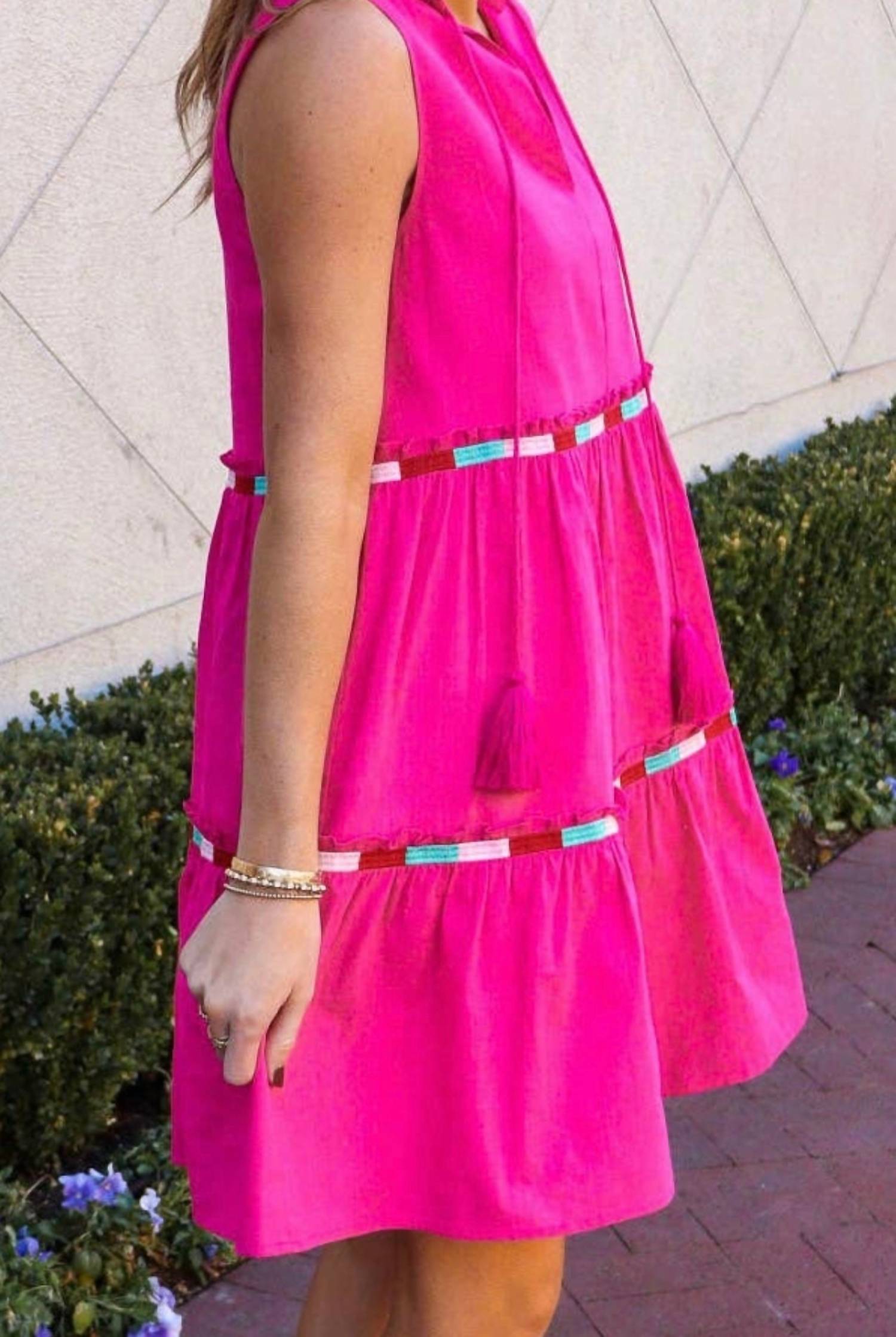 J.Marie - Christy Embellished Trim Dress