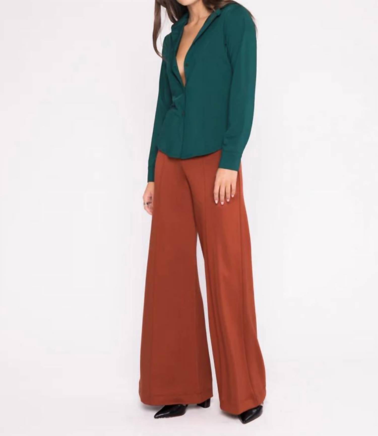 Ripley Rader - Jersey Button Down Top