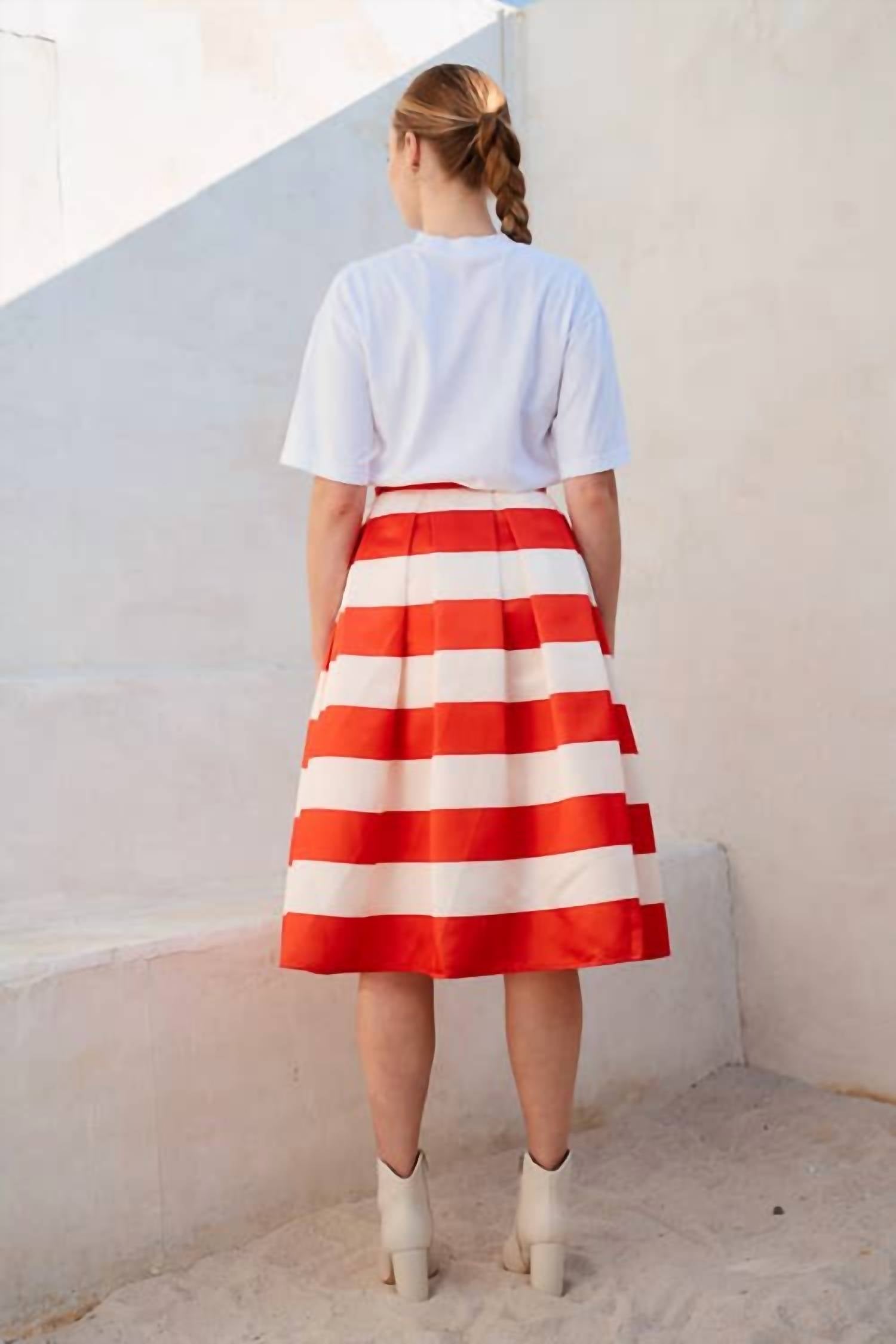 Jade By Jane - Jayne Striped Midi Skirt