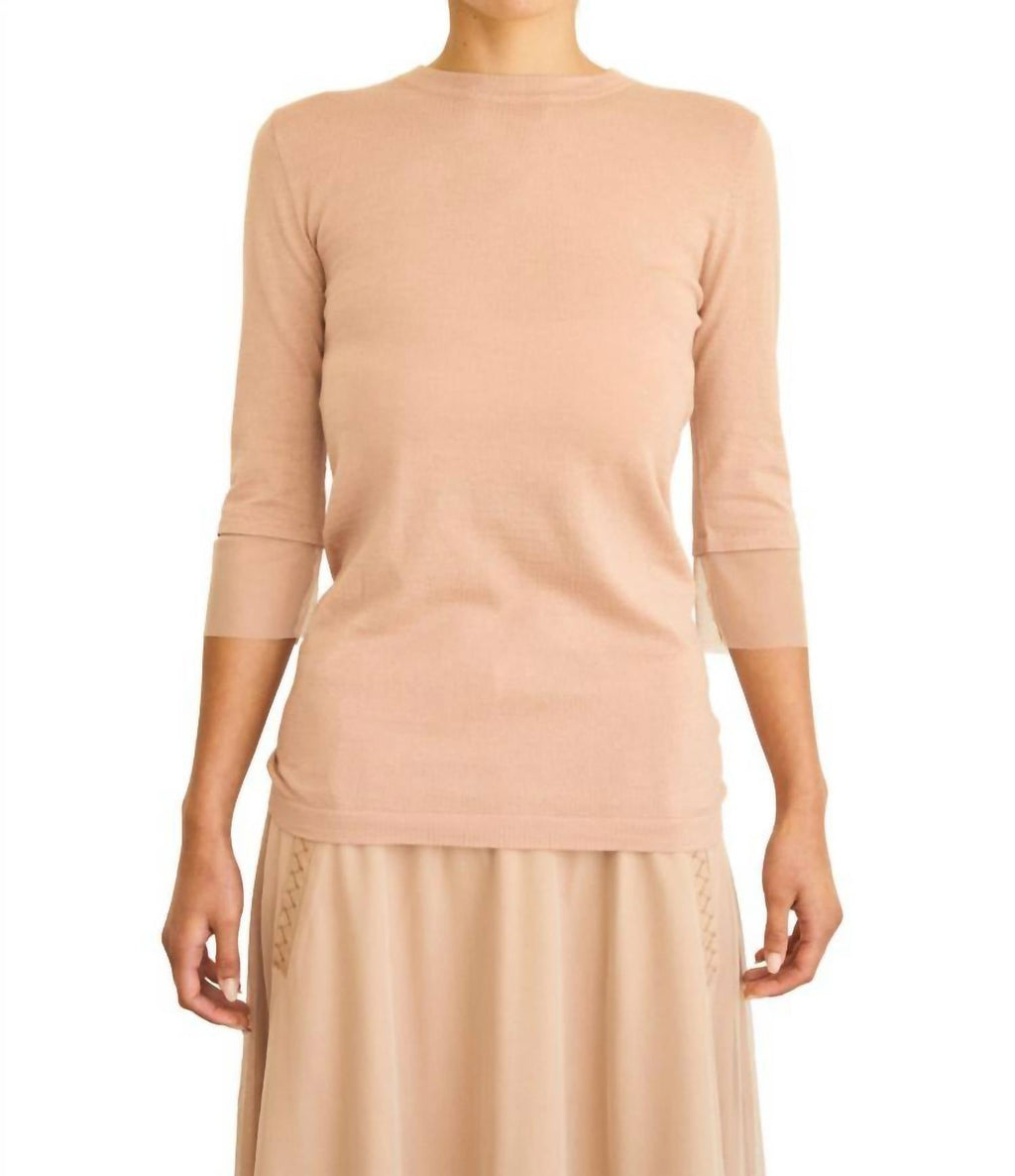 Brazeau Tricot - Pima Tulle Cuff T-shirt