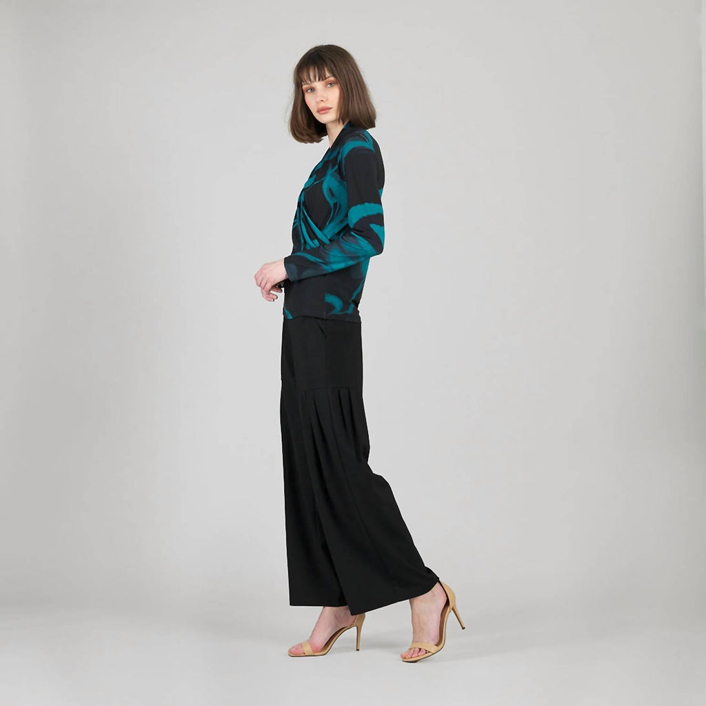Clara Sunwoo - V-neck Draped Pleat Top