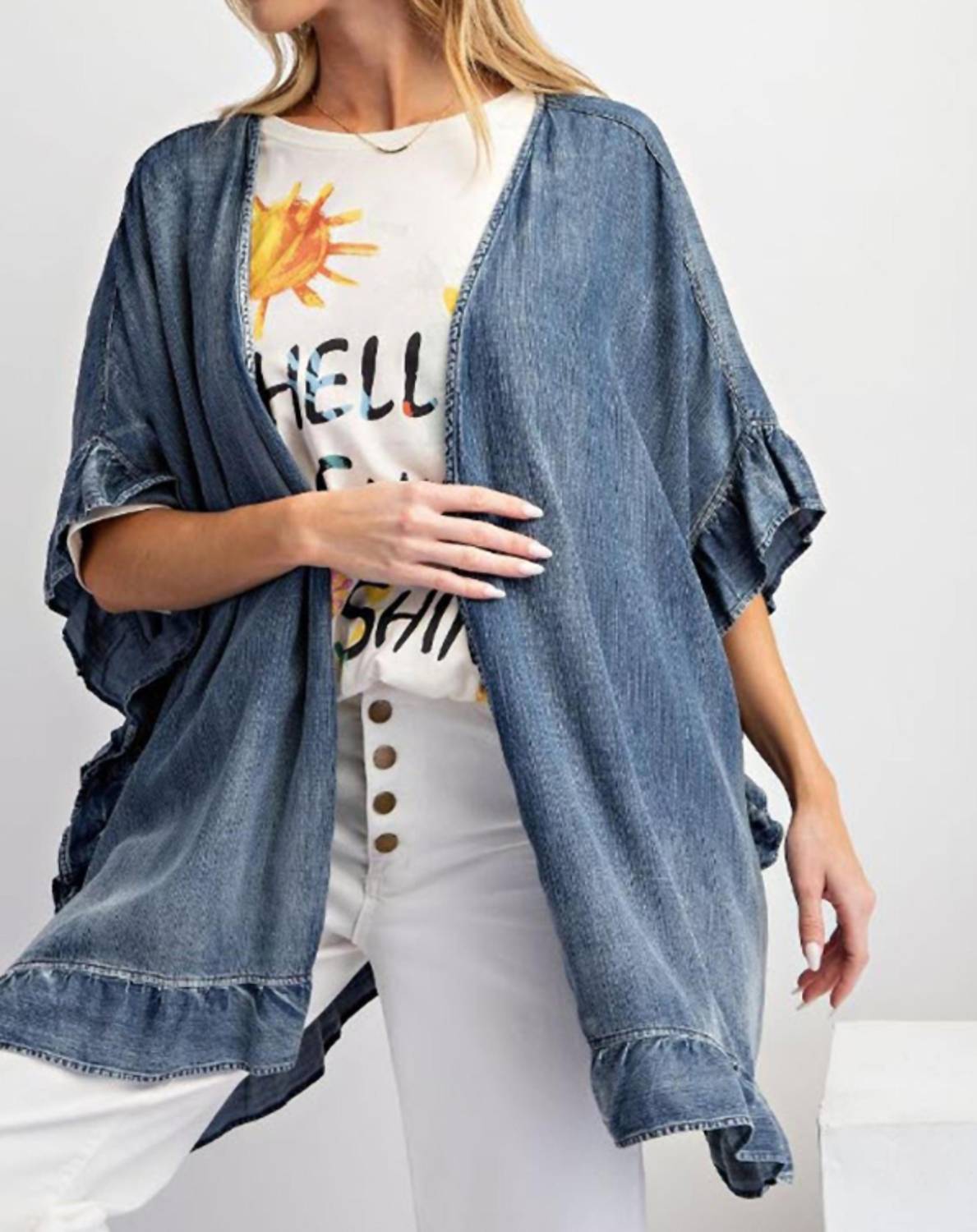 Legend Or Lies - Elbow-Length Tencel Cardigan