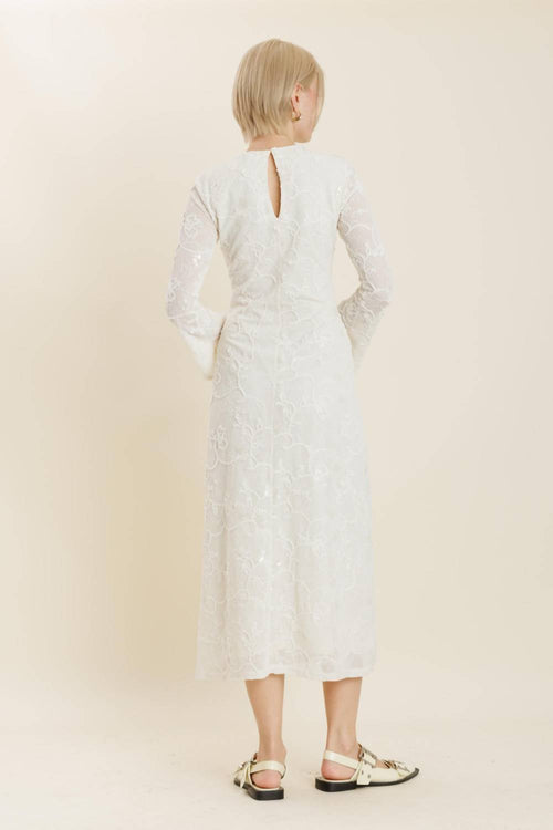 Aureum - Women's Floral Knit Maxi Dress