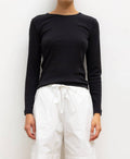 Leset - Long Sleeve Pointelle Slim Fit Tee