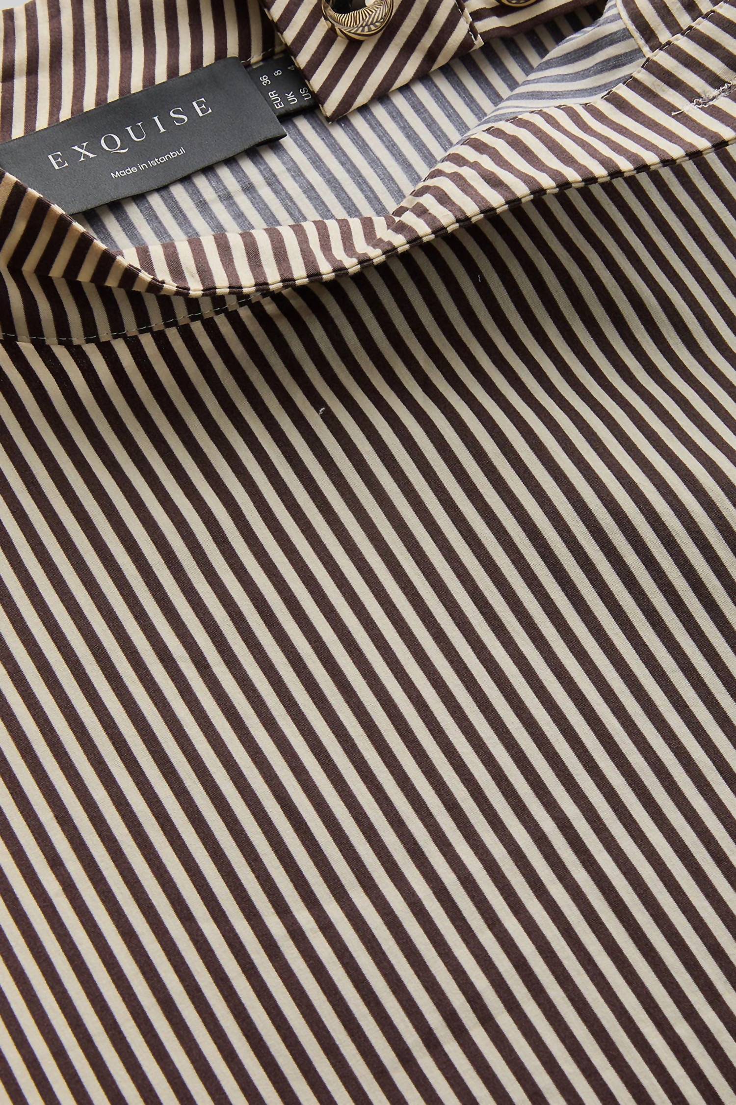 Exquise - High Neck Cotton Blouse