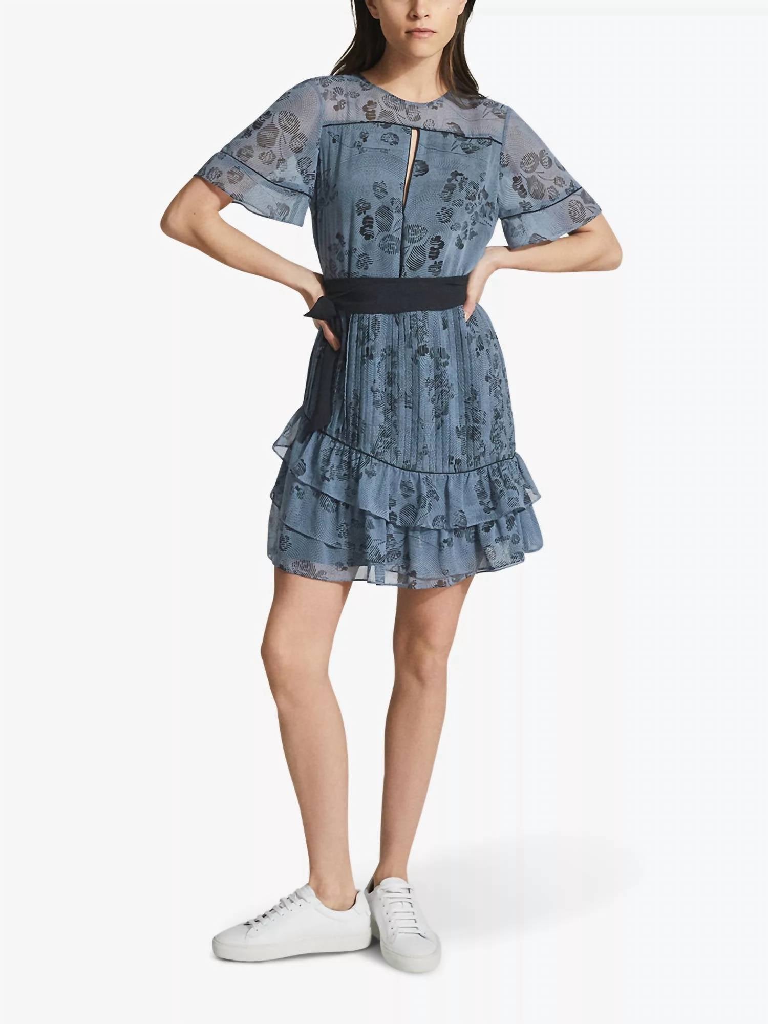 Reiss - Dani Floral Flippy Ruffle Mini Dress