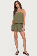 Layton Studded Strapless Bubble Mini Dress