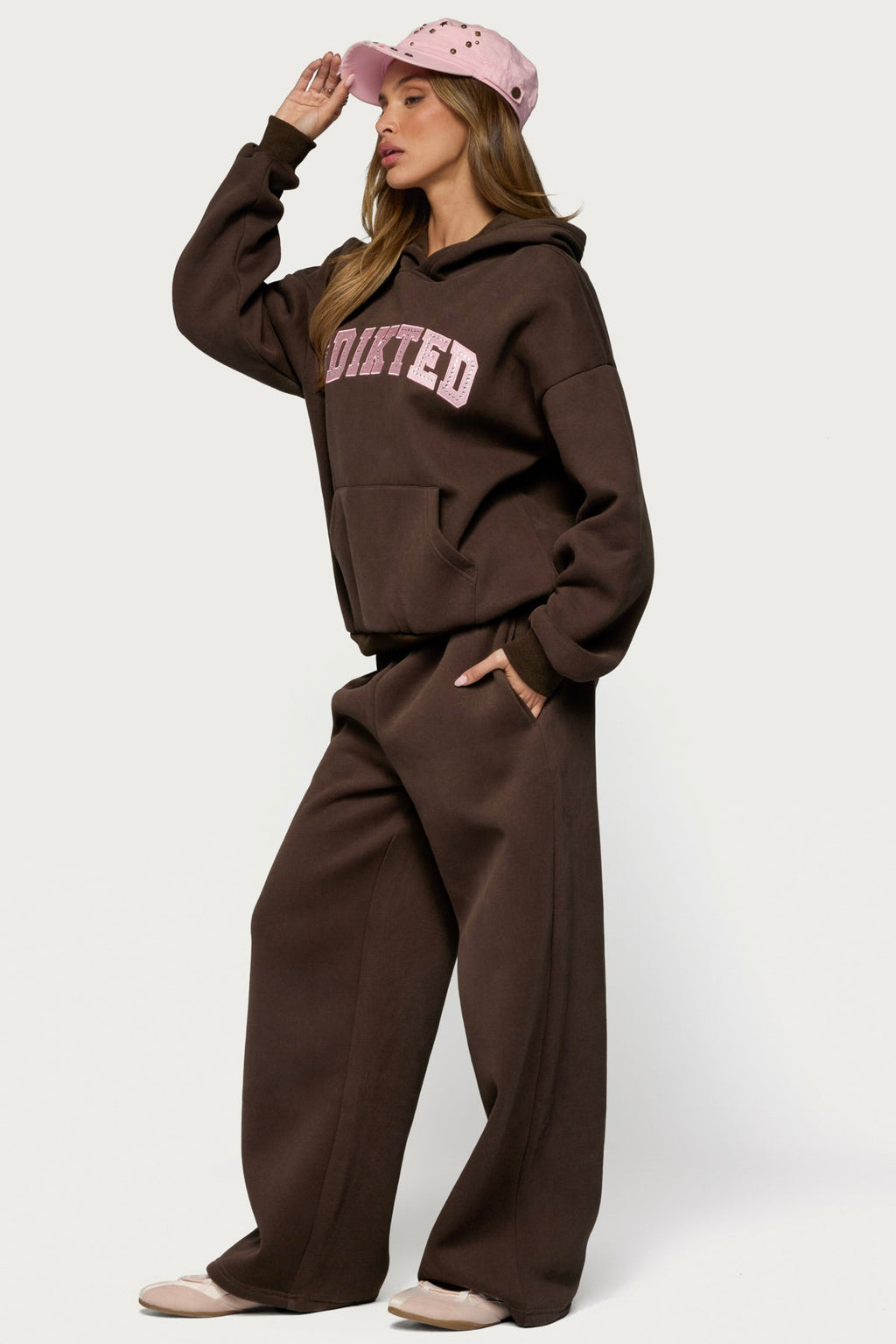 Edikted Glow Rhinestone Hoodie